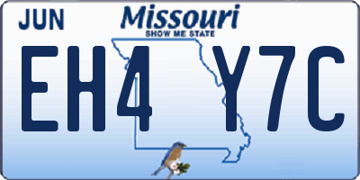 MO license plate EH4Y7C