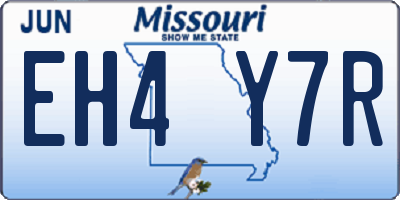 MO license plate EH4Y7R