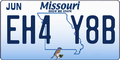 MO license plate EH4Y8B