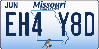 MO license plate EH4Y8D