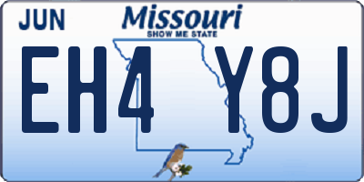 MO license plate EH4Y8J