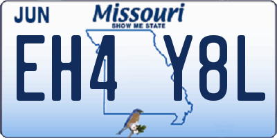 MO license plate EH4Y8L