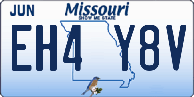 MO license plate EH4Y8V