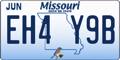MO license plate EH4Y9B