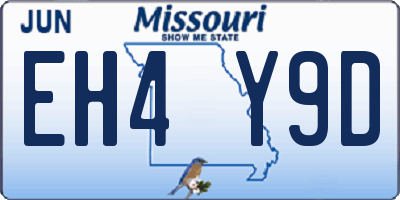 MO license plate EH4Y9D