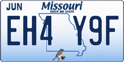 MO license plate EH4Y9F