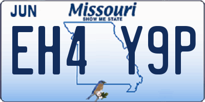 MO license plate EH4Y9P