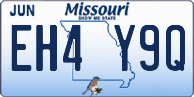 MO license plate EH4Y9Q