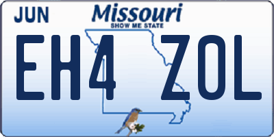 MO license plate EH4Z0L