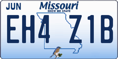 MO license plate EH4Z1B