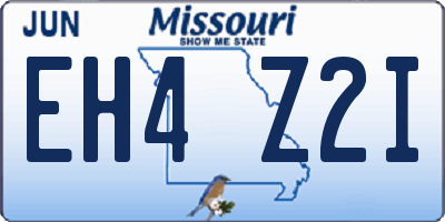 MO license plate EH4Z2I