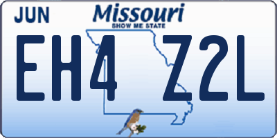 MO license plate EH4Z2L