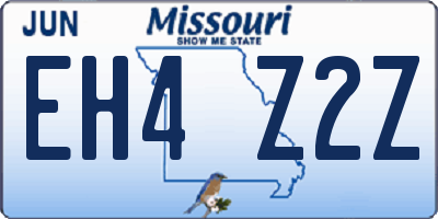 MO license plate EH4Z2Z