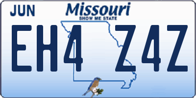 MO license plate EH4Z4Z