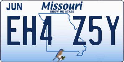 MO license plate EH4Z5Y