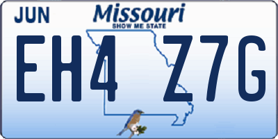 MO license plate EH4Z7G