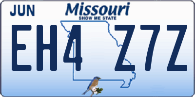 MO license plate EH4Z7Z