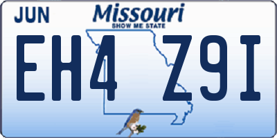 MO license plate EH4Z9I