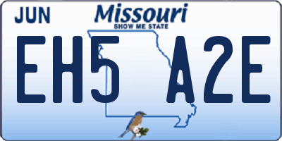 MO license plate EH5A2E