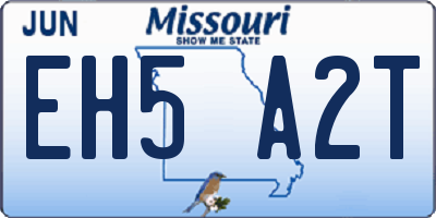 MO license plate EH5A2T