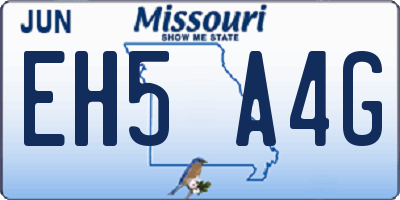 MO license plate EH5A4G
