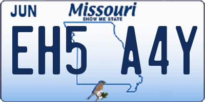 MO license plate EH5A4Y