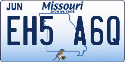 MO license plate EH5A6Q