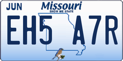 MO license plate EH5A7R