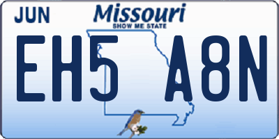 MO license plate EH5A8N