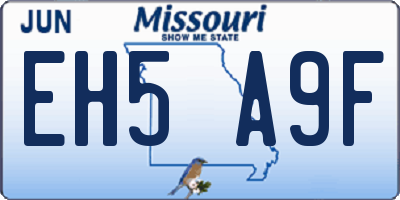 MO license plate EH5A9F