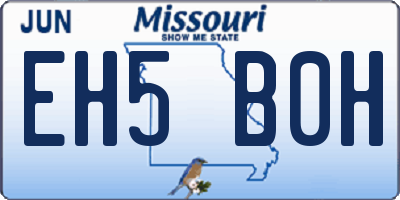 MO license plate EH5B0H