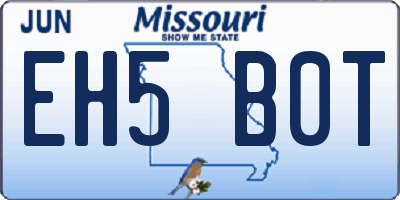 MO license plate EH5B0T