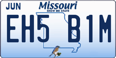 MO license plate EH5B1M
