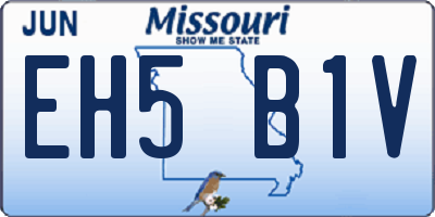 MO license plate EH5B1V