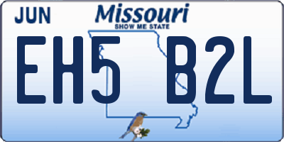 MO license plate EH5B2L