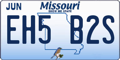 MO license plate EH5B2S