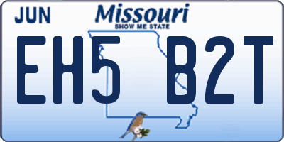 MO license plate EH5B2T