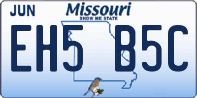 MO license plate EH5B5C