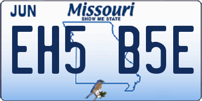 MO license plate EH5B5E