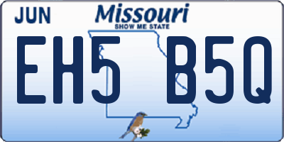 MO license plate EH5B5Q