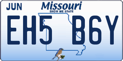 MO license plate EH5B6Y
