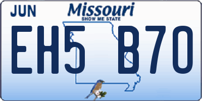MO license plate EH5B7O