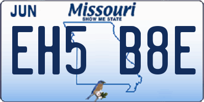 MO license plate EH5B8E
