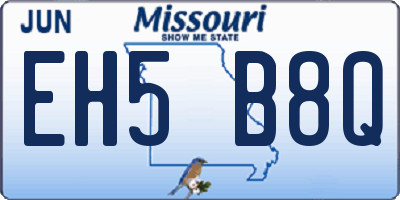 MO license plate EH5B8Q