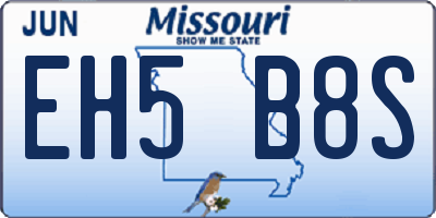 MO license plate EH5B8S