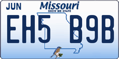 MO license plate EH5B9B