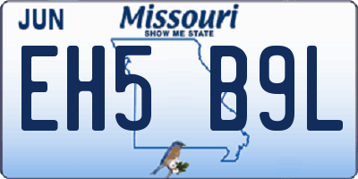 MO license plate EH5B9L