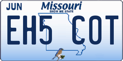 MO license plate EH5C0T