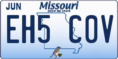 MO license plate EH5C0V