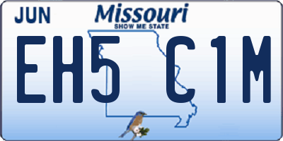 MO license plate EH5C1M
